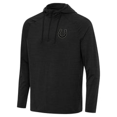 Indianapolis Colts Antigua Spikes Raglan Quarter-Zip Hoodie - Heather Black on sale