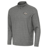 Denver Broncos Antigua Subtle Quarter-Zip Top - Heather Black discount