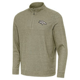 Denver Broncos Antigua Subtle Quarter-Zip Top - Heather Olive discount