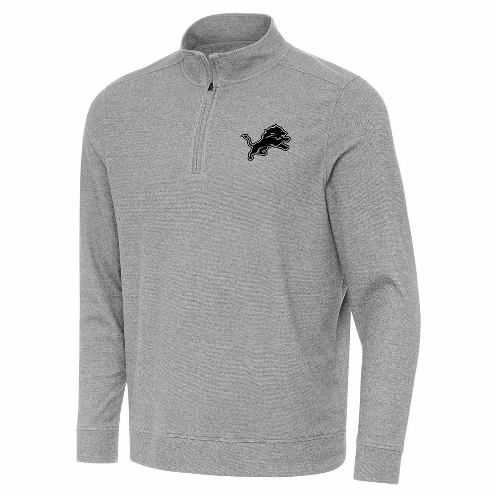 Detroit Lions Antigua Subtle Quarter-Zip Top - Heather Gray cheap