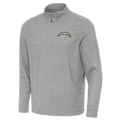 Los Angeles Chargers Antigua Subtle Quarter-Zip Top - Heather Gray cheap