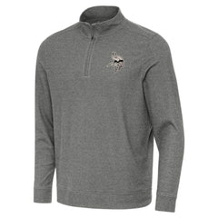 Minnesota Vikings Antigua Subtle Quarter-Zip Top - Heather Black discount