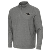New England Patriots Antigua Subtle Quarter-Zip Top - Heather Black online