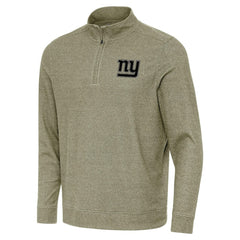 New York Giants Antigua Subtle Quarter-Zip Top - Heather Olive outlet