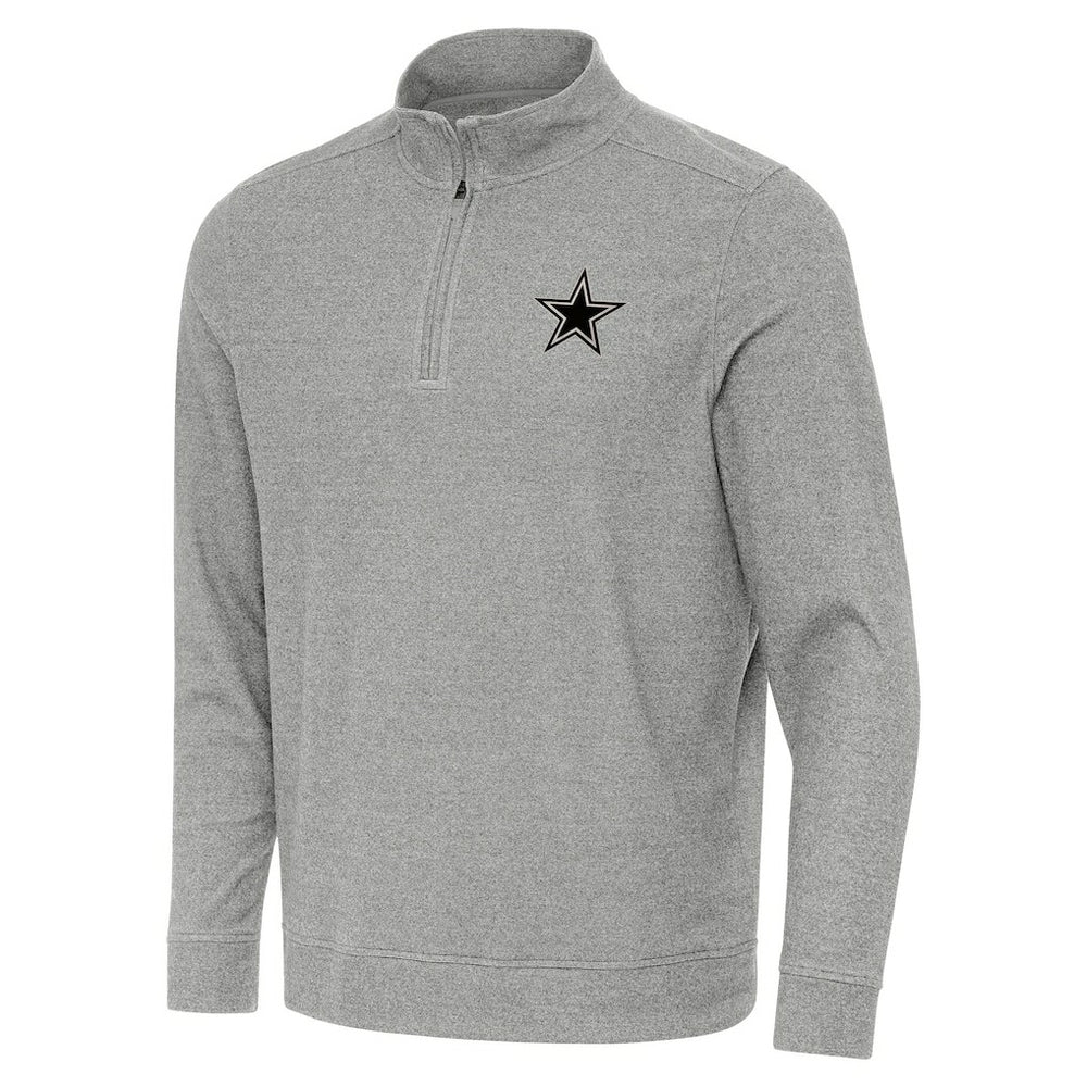 Dallas Cowboys Antigua Subtle Quarter-Zip Top - Heather Gray discount