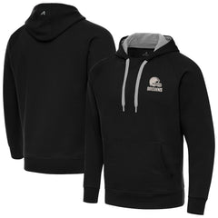 Cleveland Browns Antigua Brushed Carbon Victory Pullover Hoodie - Black sale
