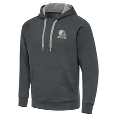 Cleveland Browns Antigua Brushed Carbon Victory Pullover Hoodie - Charcoal for sale