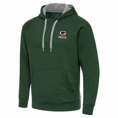 Green Bay Packers Antigua Brushed Carbon Victory Pullover Hoodie - Green online