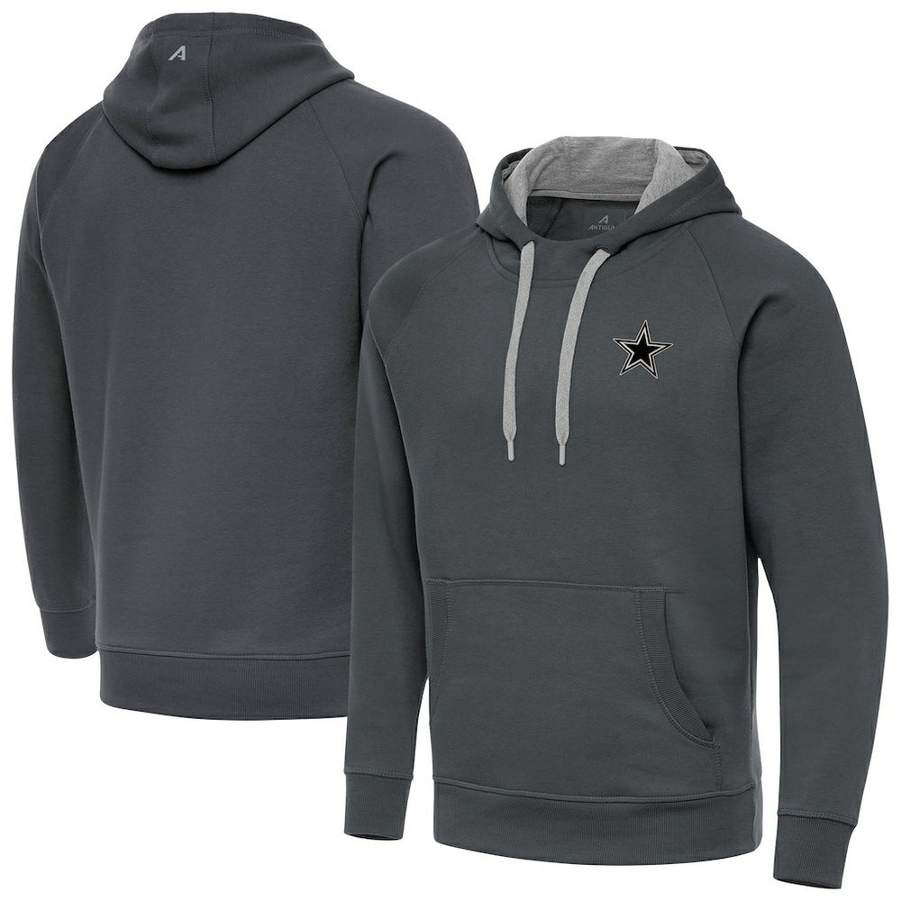 Dallas Cowboys Antigua Brushed Carbon Victory Pullover Hoodie - Charcoal for sale