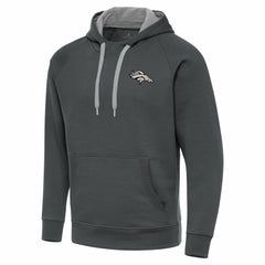 Denver Broncos Antigua Brushed Carbon Victory Pullover Hoodie - Charcoal sale