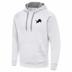 Detroit Lions Antigua Brushed Carbon Victory Pullover Hoodie - White online