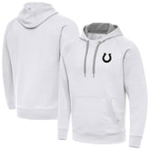 Indianapolis Colts Antigua Brushed Carbon Victory Pullover Hoodie - White for sale