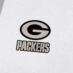 Green Bay Packers Antigua Brushed Carbon Victory Pullover Hoodie - White for sale