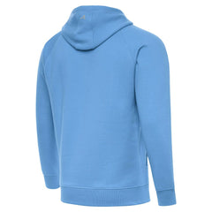 Los Angeles Chargers Antigua Brushed Carbon Victory Pullover Hoodie - Powder Blue discount