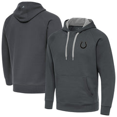 Indianapolis Colts Antigua Brushed Carbon Victory Pullover Hoodie - Charcoal for sale