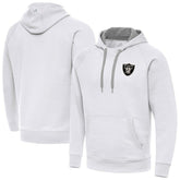 Las Vegas Raiders Antigua Brushed Carbon Victory Pullover Hoodie - White online