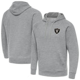 Las Vegas Raiders Antigua Brushed Carbon Victory Pullover Hoodie - Heather Gray sale