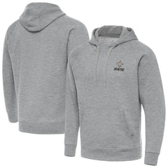 New Orleans Saints Antigua Brushed Carbon Victory Pullover Hoodie - Heather Gray cheap