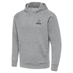 New Orleans Saints Antigua Brushed Carbon Victory Pullover Hoodie - Heather Gray cheap
