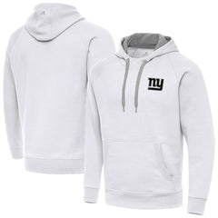 New York Giants Antigua Brushed Carbon Victory Pullover Hoodie - White online