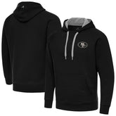 San Francisco 49ers Antigua Brushed Carbon Victory Pullover Hoodie - Black online