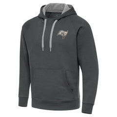 Tampa Bay Buccaneers Antigua Brushed Carbon Victory Pullover Hoodie - Charcoal for sale