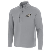 Philadelphia Eagles Antigua Insider Quarter-Zip Top - Gray outlet