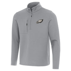 Philadelphia Eagles Antigua Insider Quarter-Zip Top - Gray outlet
