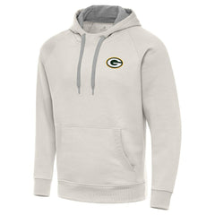 Green Bay Packers Antigua Victory Raglan Pullover Hoodie - Cream discount