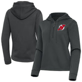New Jersey Devils Antigua Women's Contemporary Quarter-Zip Hoodie Pewter