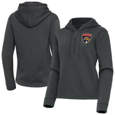 Florida Panthers Antigua Women's Contemporary Quarter-Zip Hoodie Pewter