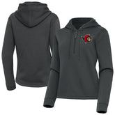 Ottawa Senators Antigua Women's Contemporary Quarter-Zip Hoodie Pewter