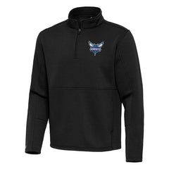 Charlotte Hornets Antigua Twist Quarter-Zip Pullover Top - Black cheap