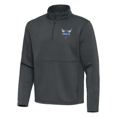 Charlotte Hornets Antigua Twist Quarter-Zip Pullover Top - Pewter on sale