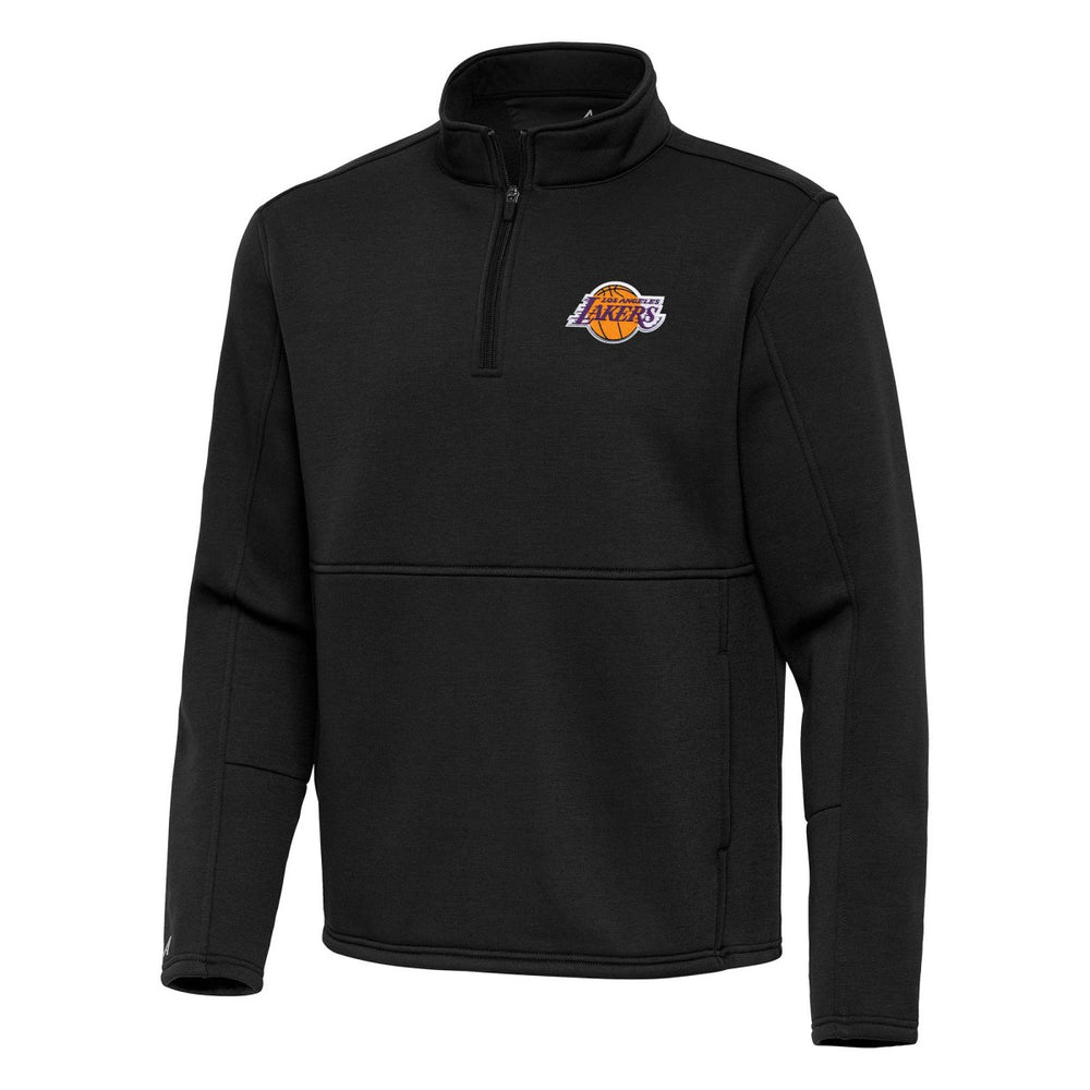 Los Angeles Lakers Antigua Twist Quarter-Zip Pullover Top - Black for sale