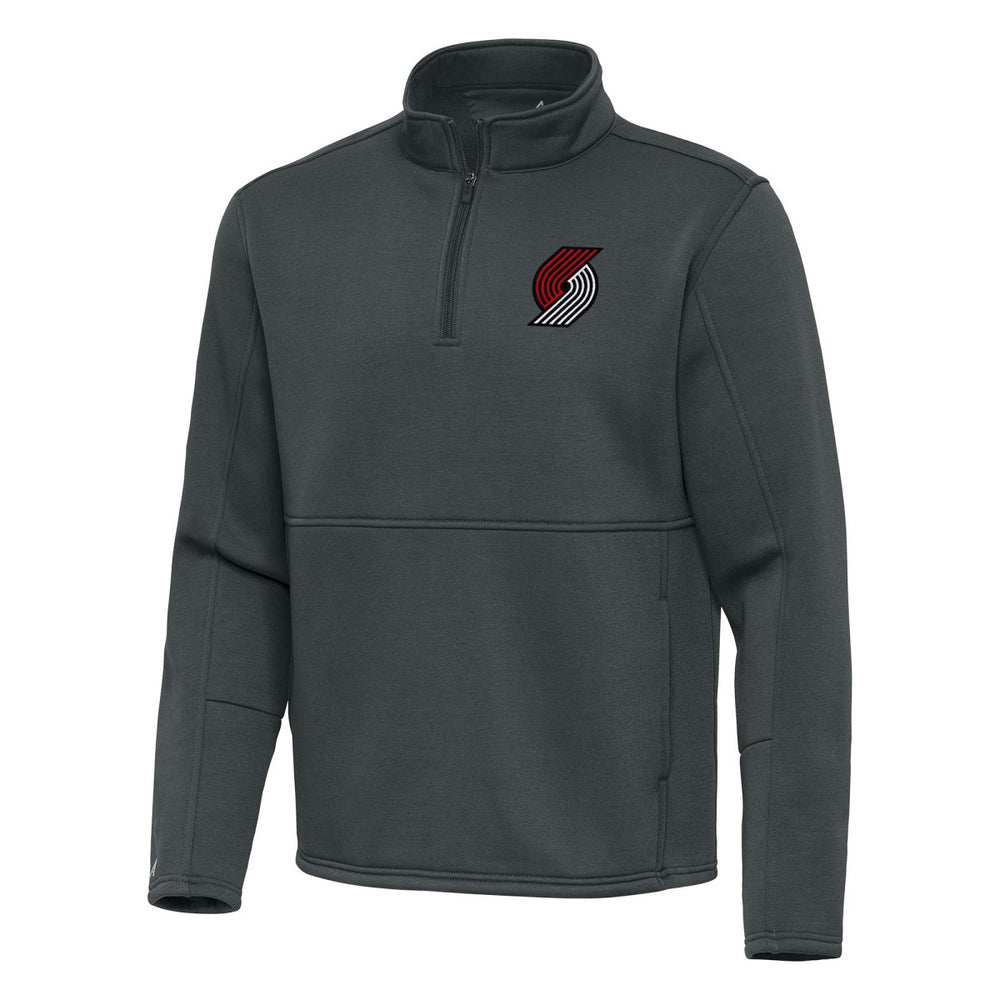 Portland Trail Blazers Antigua Twist Quarter-Zip Pullover Top - Pewter discount