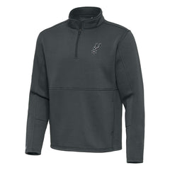 San Antonio Spurs Antigua Twist Quarter-Zip Pullover Top - Pewter discount