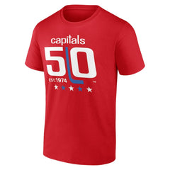 Washington Capitals 50th Anniversary T-Shirt Red