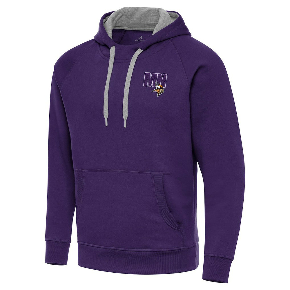 Men's Minnesota Vikings Antigua Victory Pullover Hoodie - Purple for sale