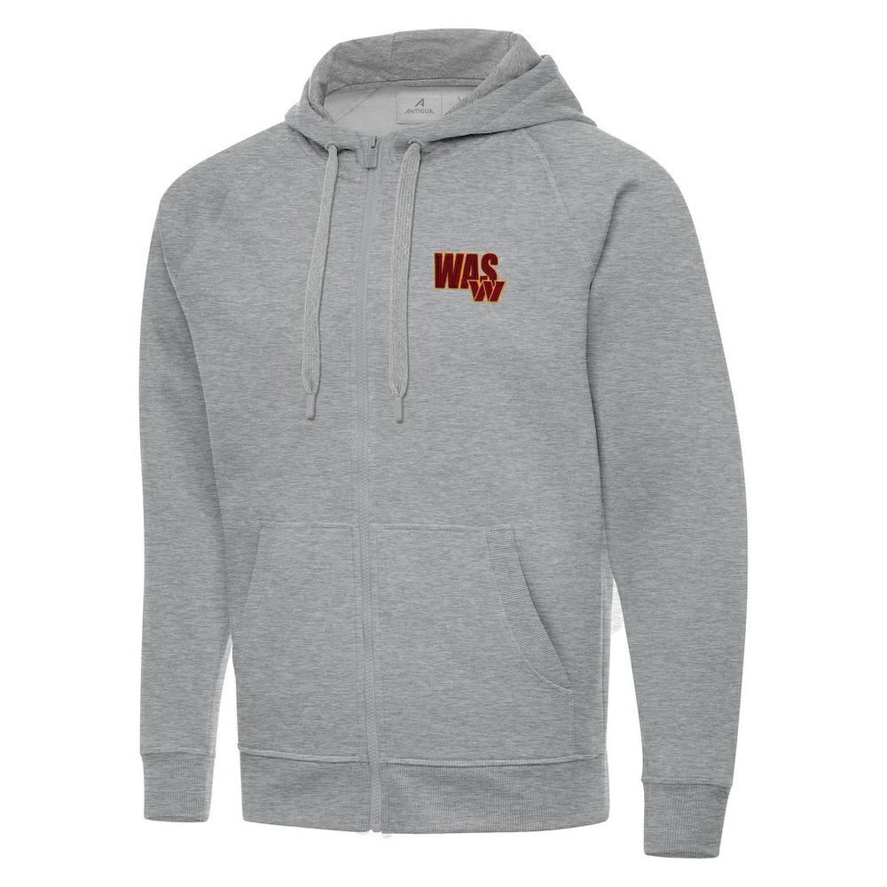 Men's Washington Commanders Antigua Victory Full-Zip Hoodie - Heather Gray for sale