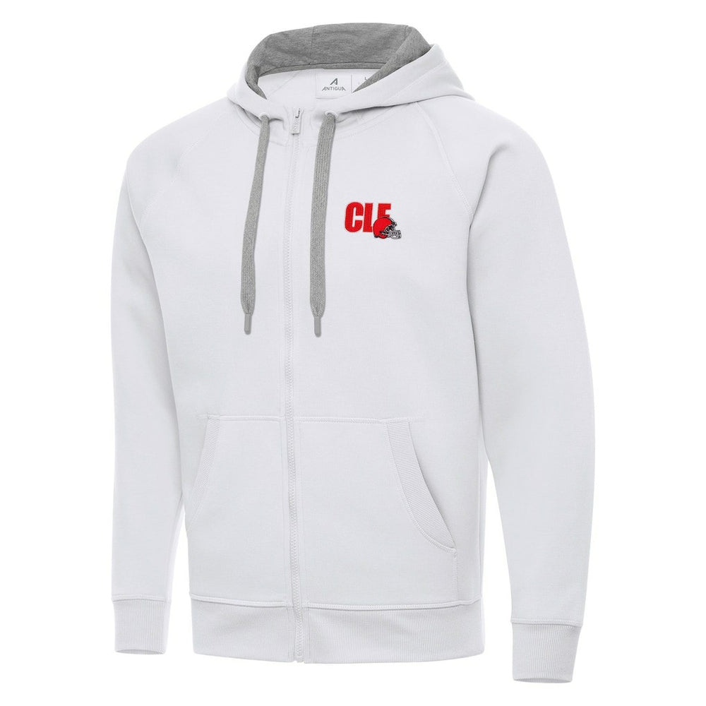 Men's Cleveland Browns Antigua Victory Full-Zip Hoodie - White online