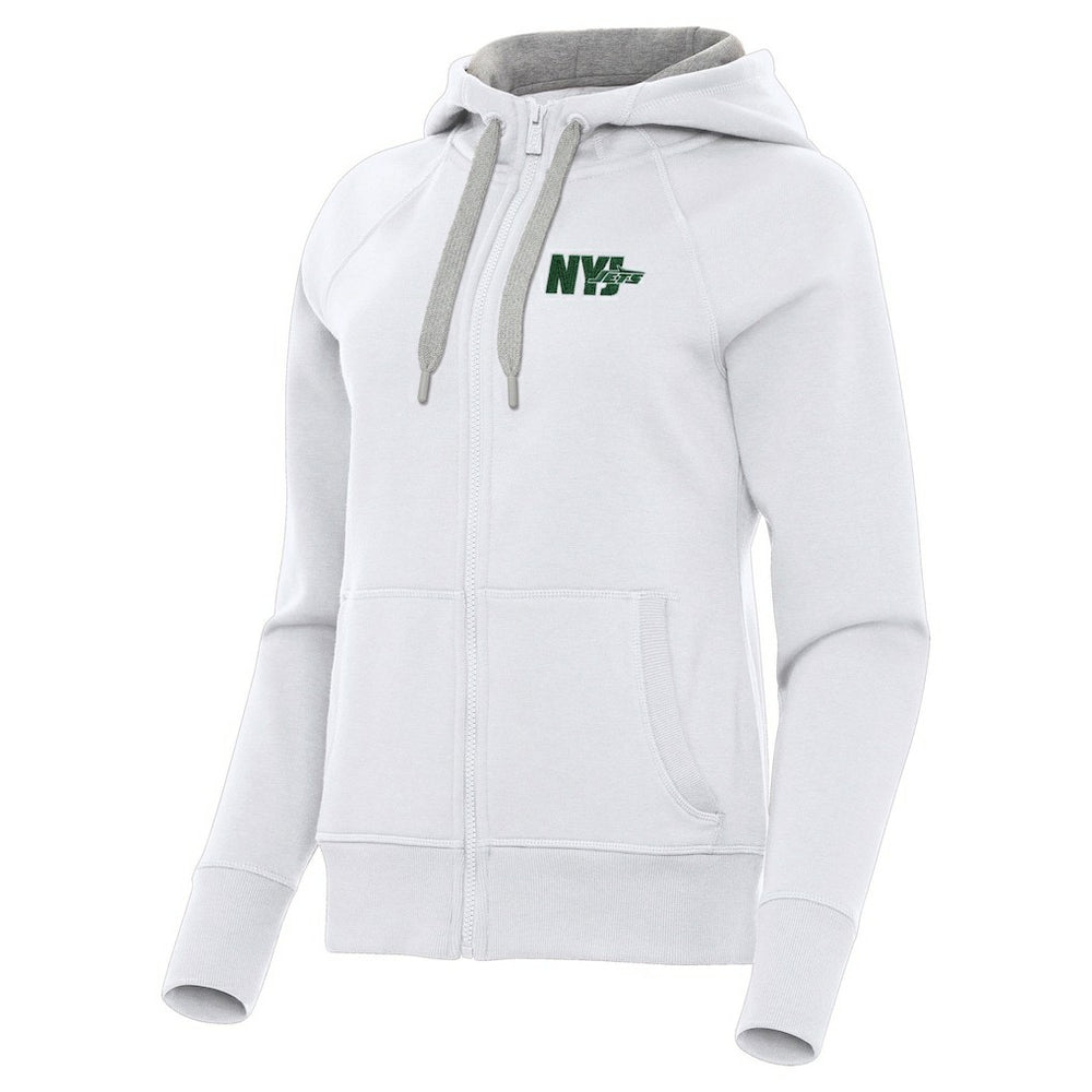 New York Jets Antigua Women's Victory Full-Zip Hoodie - White cheap
