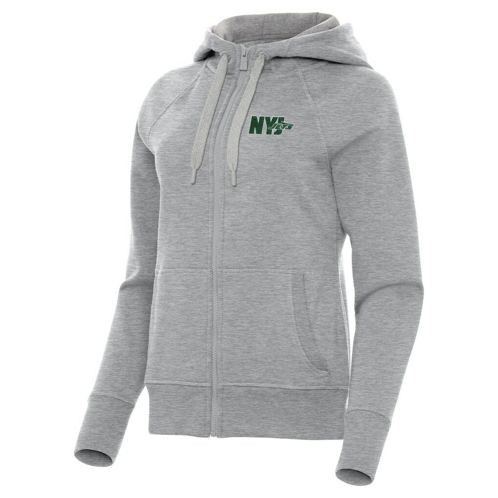 New York Jets Antigua Women's Victory Full-Zip Hoodie - Heather Gray sale