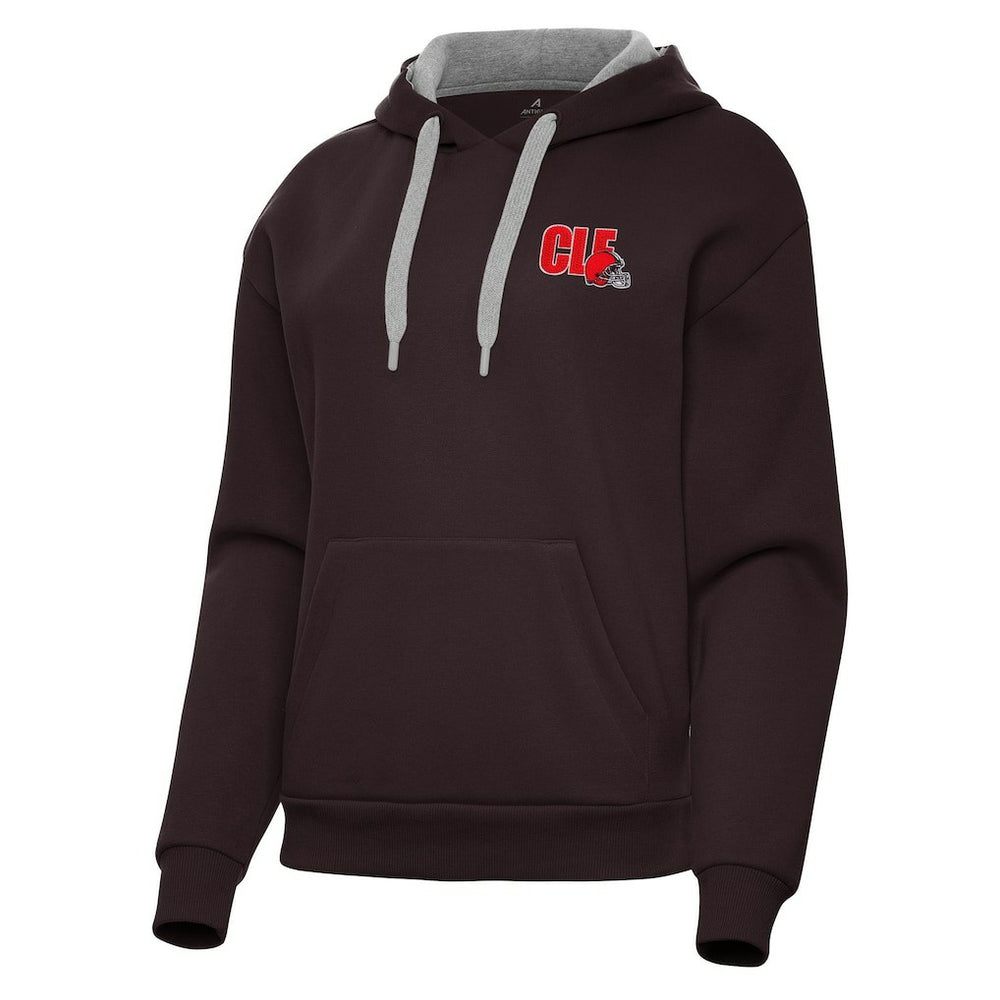 Cleveland Browns Antigua Women's Victory Pullover Hoodie - Brown on sale
