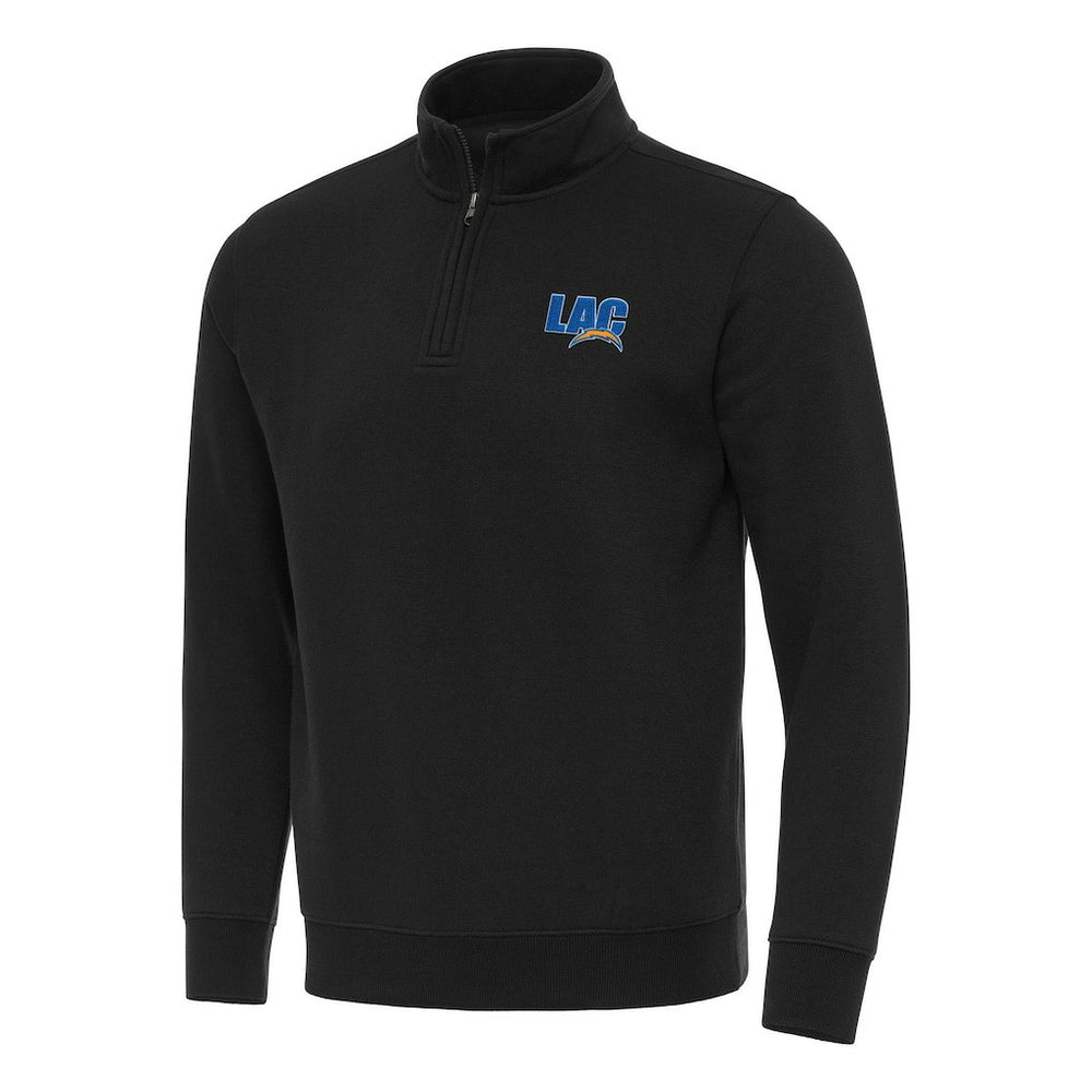 Los Angeles Chargers Antigua Men's Victory Quarter-Zip Sweatshirt - Black cheap