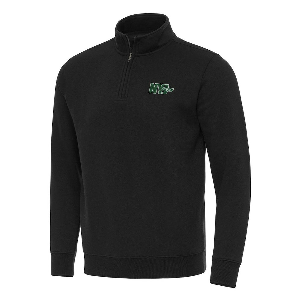 New York Jets Antigua Men's Victory Quarter-Zip Sweatshirt - Black outlet