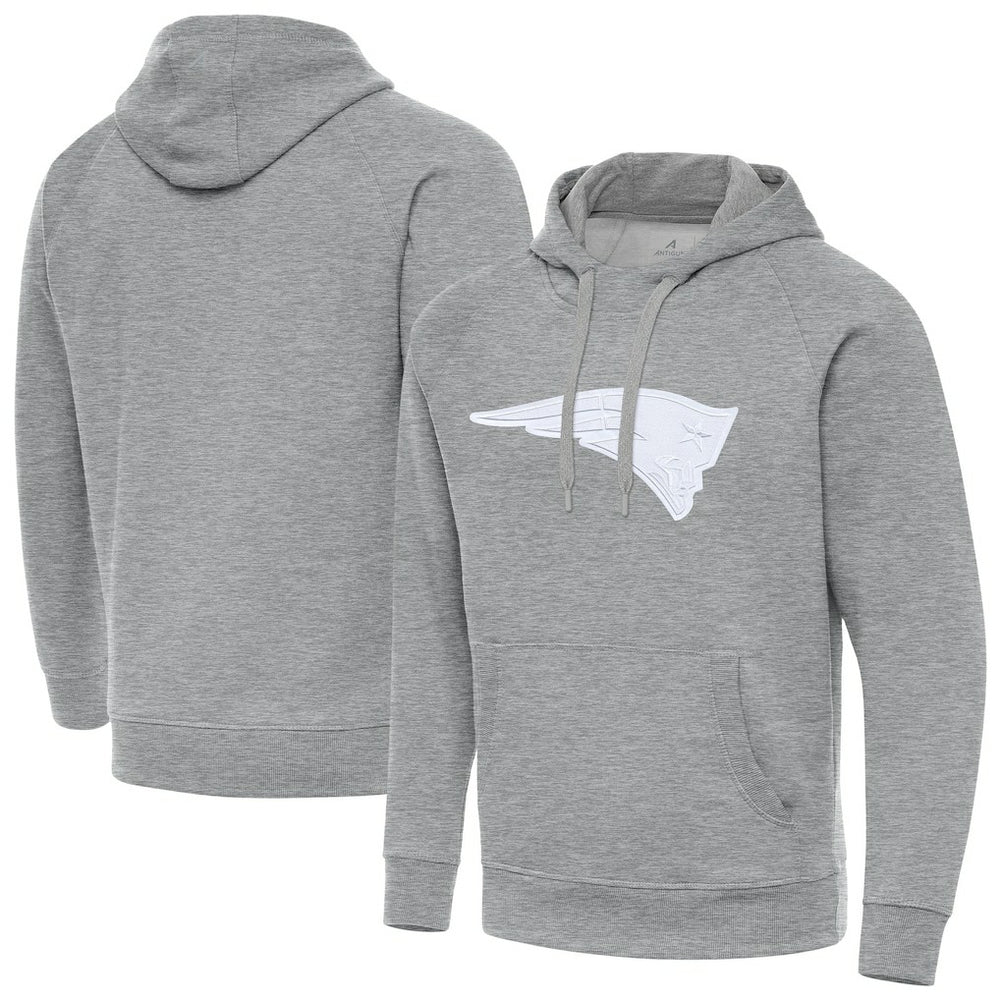 New England Patriots Antigua Victory Pullover Hoodie - Heather Gray outlet