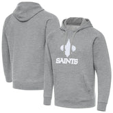New Orleans Saints Antigua Victory Pullover Hoodie - Heather Gray on sale