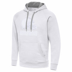 Cleveland Browns Antigua Victory Pullover Hoodie - White on sale