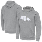 Denver Broncos Antigua Victory Pullover Hoodie - Heather Gray discount